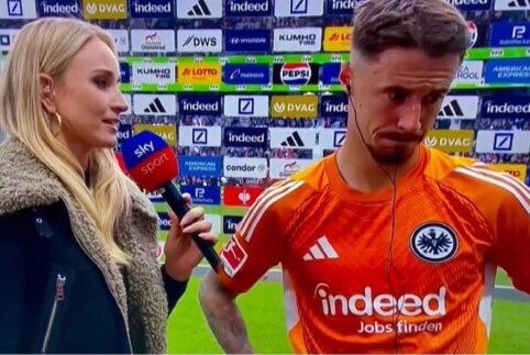 Collapse with laughter: During the broadcast, the reporter mixed up the players from 'Werder' and 'Eintracht'
