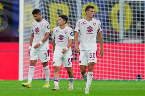 G. Gineitis played all 90 minutes at San Siro Stadium, but Torino was left crushed.
