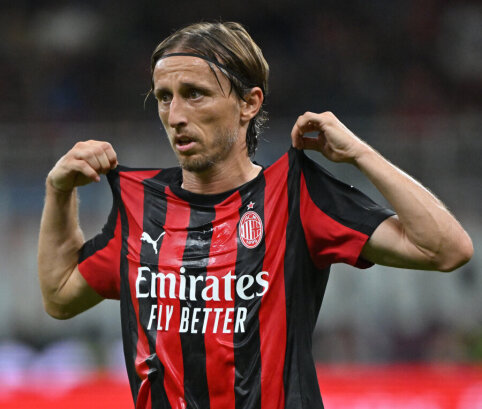 L. Modričius snatched victory for the AC Milan club.