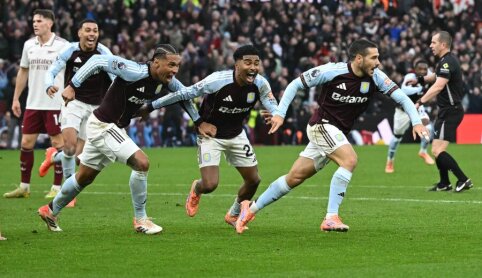 "Aston Villa” finished off "Arsenal” at the last second.