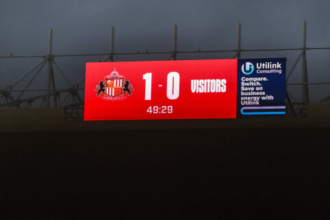 Sunderland refused to display the logo of their fiercest rivals on the scoreboard.