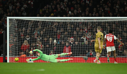 In the English League Cup – Arsenal's victory after a penalty shootout