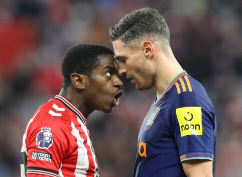 The Congo national team's defender gestured to show what helps him avoid injuries.