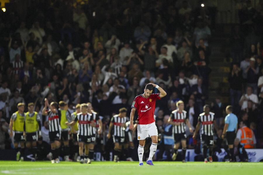 Grimsby Town knocked Man Utd out of the EFL Cup tournament.