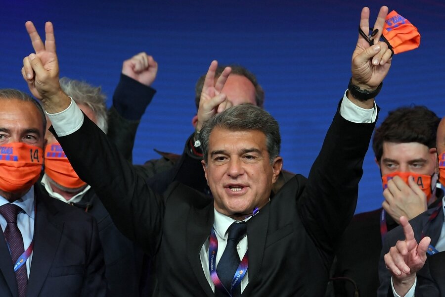 J. Laporta: "A poor game guaranteed a successful season for the Barcelona club."