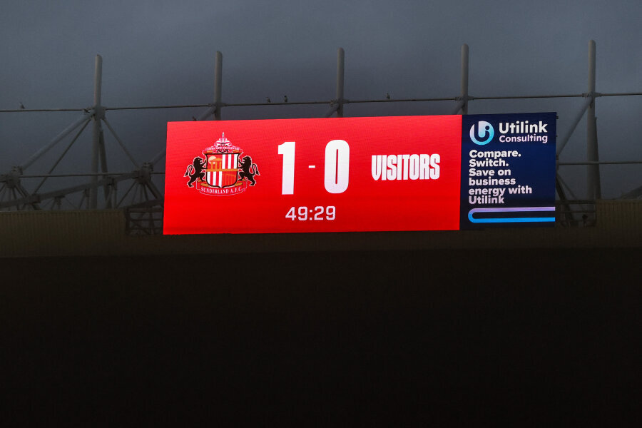 Sunderland refused to display the logo of their fiercest rivals on the scoreboard.