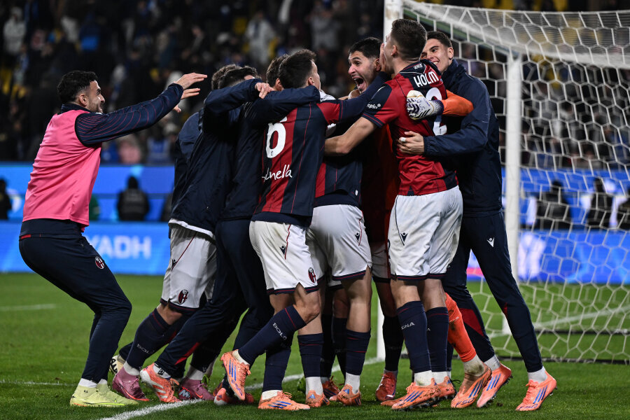 Bologna eliminated Inter from the Super Cup after a penalty shootout.