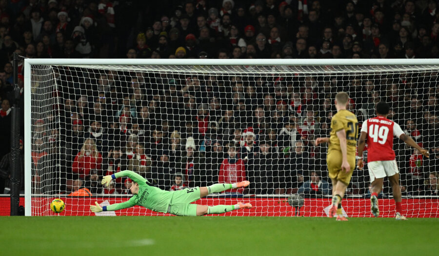In the English League Cup – Arsenal's victory after a penalty shootout