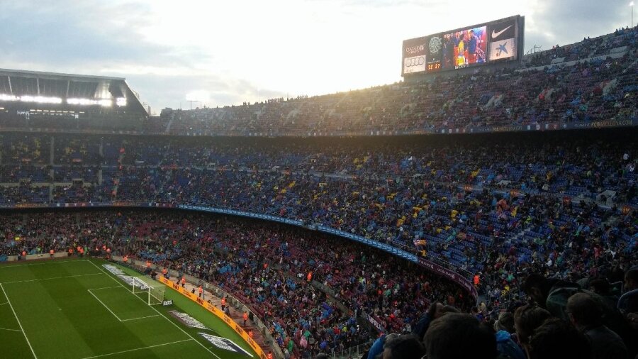 Rats spotted in the Champions League match at Camp Nou stadium