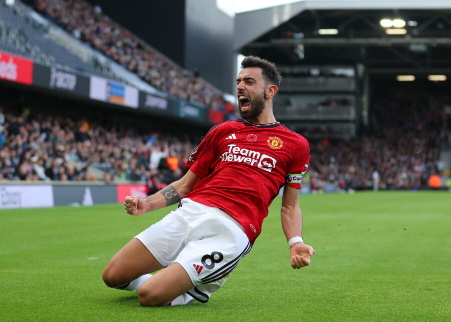 B. Fernandes is delighted with a record achievement at the 'Man Utd' club.