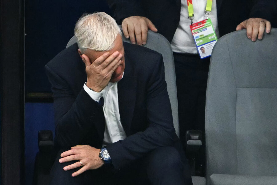 D. Deschamps raised just one question after the semifinal.