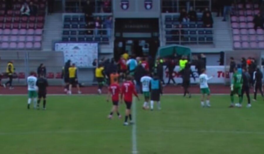 First League shock: "Dzūkų Tankai” chase "Kauno Žalgiris” goalkeeper after late provocation